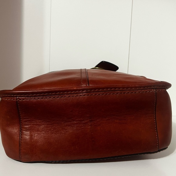 Coach Bleeker Legacy Tattersall Whiskey Brown Leather Handbag 11419 - Picture 9 of 13